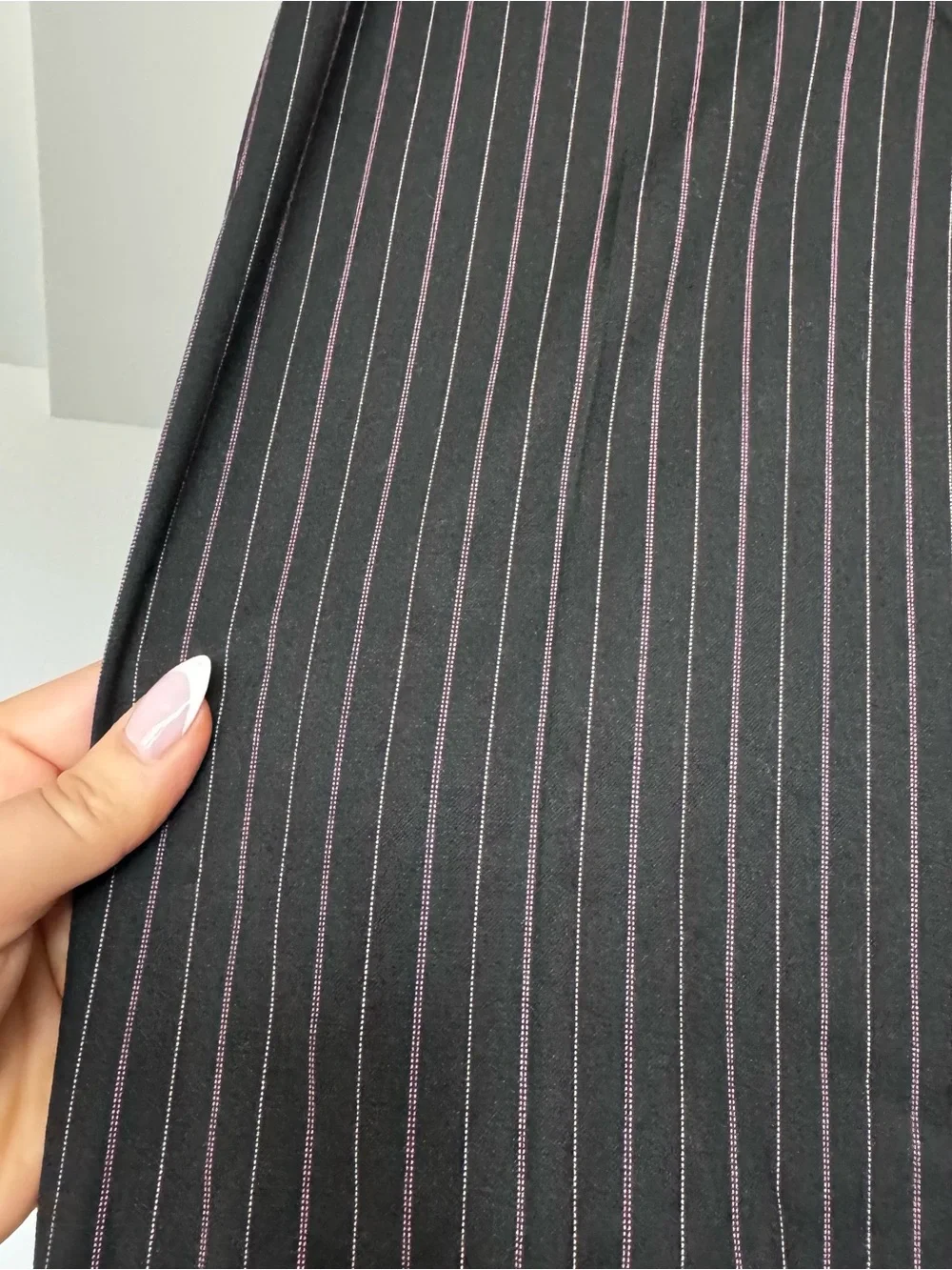 Vintage United Colors of Benetton Pinstripe Pants Size 38 Y2K Low Rise Goth - Picture 4 of 12